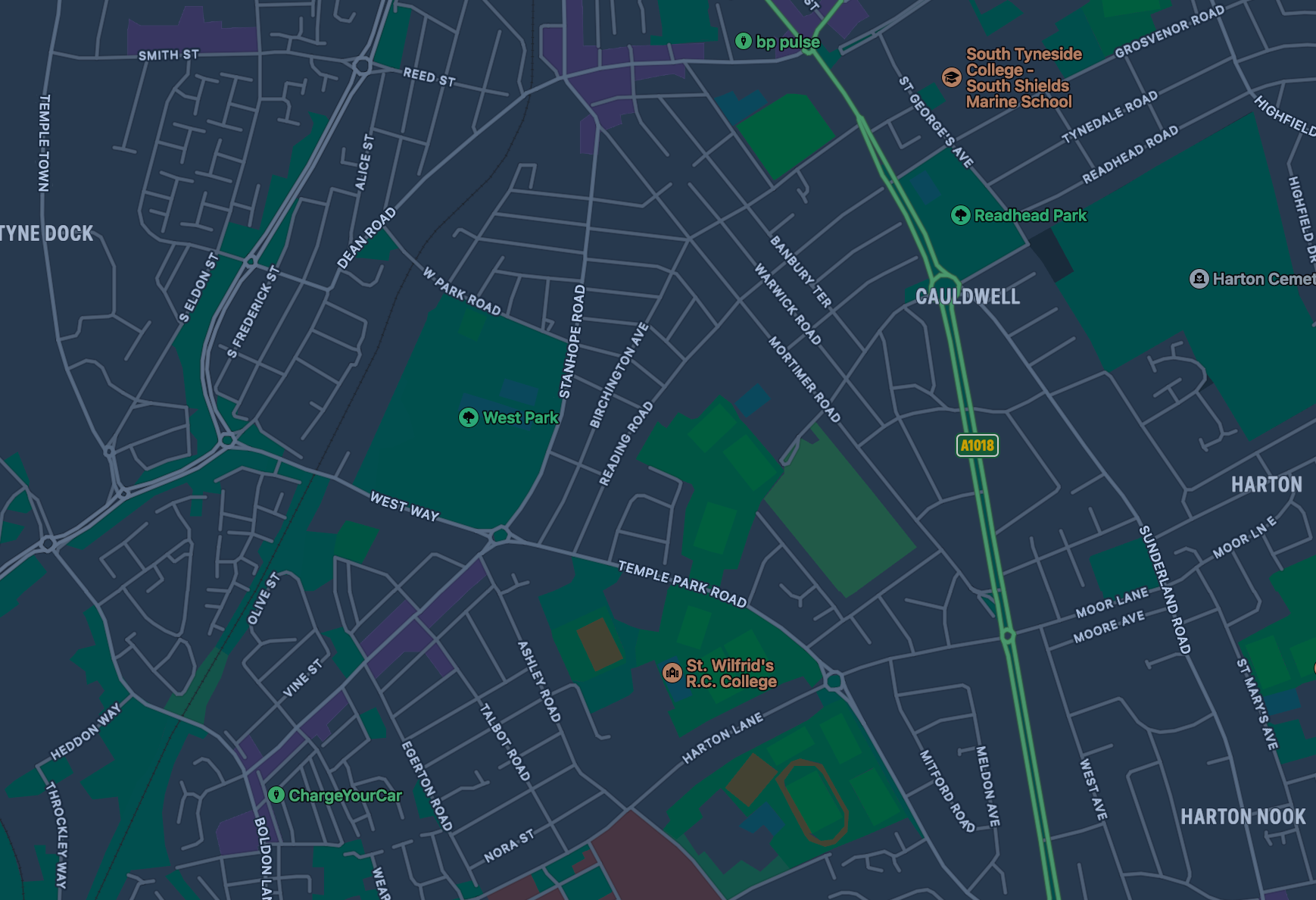 West Park Road Map